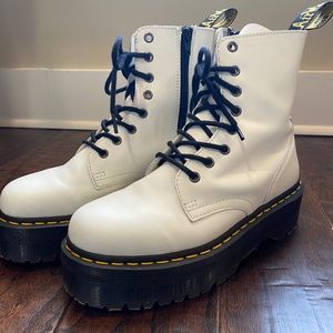 Dr. Martens White Platforms